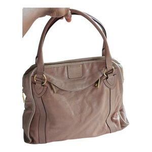 $1195 Marc Jacobs Leather Handbag Women Serengeti Wellington Brown Stone Large